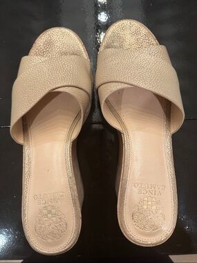 Vince Camuto Women's Gold Slide Sandals